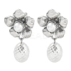 304 Stainless Steel Flower Stud Earrings EJEW-M233-01P-1