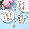 10Pcs Easter Egg Alloy Enamel Pendant Decoreations HJEW-YW00088-4