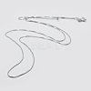 Anti-Tarnish Rhodium Plated 925 Sterling Silver Box Chain Necklaces STER-F039-45cm-13P-1