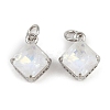 Brass Pave Cubic Zirconia Pendants KK-L240-07P-02-1