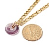 Natural Amethyst Donut Pendant Necklace NJEW-JN03815-02-5