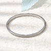 Frosted 304 Stainless Steel Hinged Bangles BJEW-H644-09P-1