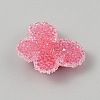 Opaque Acrylic Beads and Alloy Bowknot SACR-TAC0014-001G-2