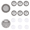 DIY Flat Round Brooch Making Kits DIY-YW0017-50-1