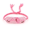 Friendship Flamingo Loom Pattern Seed Beads Bracelets for Women BJEW-Z013-30-5
