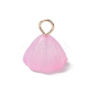 Acrylic Lotus Pendants PALLOY-JF02712-02-3