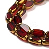 Electroplate Opaque Color Glass Beads Strands EGLA-Q127-A01-02G-3