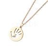 Mother's Day 304 Stainless Steel Pendant Necklace NJEW-TA00194-04-2