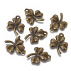 Ireland Tibetan Style Alloy Shamrock Pendants TIBEP-EA11722YKG-AB-LF-1