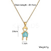 Boy Brass Pave Cubic Zirconia Pendant Necklaces FS-WGEF7B2-01-2