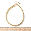 12MM 304 Stainless Steel Flat Snake Chain Necklaces for Women NJEW-U049-01G-5