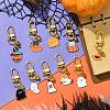 Halloween Theme Alloy Enamel Pendant Decorations HJEW-JM00981-5