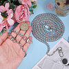 2Pcs 304 Stainless Steel Cuban Link Mobile Chains HJEW-PH02155-3