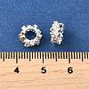 Column Brass Micro Pave Cubic Zirconia European Beads KK-L230-05S-2