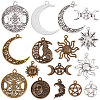 72Pcs 18 Style Tibetan Style Alloy Pendants TIBEP-SC0002-23-1