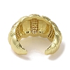 Brass Micro Pave Cubic Zirconia Open Cuff Ring RJEW-K256-45G-3
