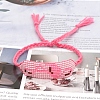 Friendship Flamingo Loom Pattern Seed Beads Bracelets for Women BJEW-Z013-30-3