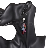 Glass & Plastic Pearl Teardrop Tassel Dangle Earrings EJEW-JE06818-3