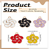 20Pcs 5 Colors Flower Alloy Enamel Pendants ENAM-LP0001-56-2