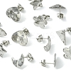 12Pcs 6 Styles 304 Stainless Steel Stud Earring Findings FIND-FS0002-39-3