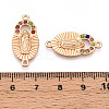 Alloy Rhinestone Connector Charms ALRI-T011-06-3