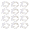 Plastic Imitation Pearl Stretch Bracelets FIND-NB0001-22-1