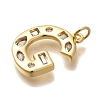 Brass Micro Pave Clear Cubic Zirconia Pendants KK-G521-01G-G-2