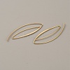 Brass Spiral Oval Dangle Earrings EJEW-WH0012-005-1