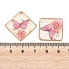 Transparent Epoxy Resin & Printed Pendants KK-F074-01C-3