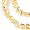 Electroplate Transparent Glass Beads Strands EGLA-U004-03A-HP01-3