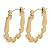 Bubble 201 Stainless Steel Half Hoop Earrings for Women EJEW-G385-38G-1