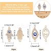 60Pcs 2 Style Light Gold Plated Alloy Links Connectors ENAM-NB0001-51-6