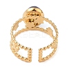 Oval Natural Lapis Lazuli Finger Rings RJEW-Z057-11G-03-3