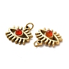 Natural Carnelian Eye Charms STAS-H177-06G-2