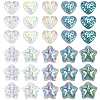 120Pcs 10 Styles Electroplate Transparent Glass Beads Sets EGLA-SP0001-25-1