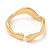 304 Stainless Steel Open Cuff Rings for Women STAS-D085-08G-3