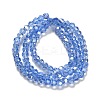 Electroplate Glass Beads Strands EGLA-R016-4m-17-4