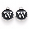 Platinum Plated Alloy Charms LS-ENAM-S118-02W-P-1