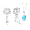 2Pcs 925 Sterling Silver Micro Pave Cubic Zirconia Pendant Bails STER-PH0001-96-7