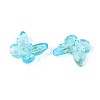 Transparent Spray Painted Glass Charms GLAA-T016-22B-2