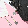 Glass Beaded & Alloy Pendant Decorations HJEW-YW00004-6