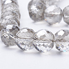 Electroplated Glass Beads Strands EGLA-Q092-8mm-A05-3