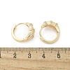 Brass Clear Cubic Zirconia Hoop Earrings EJEW-Q014-21G-3
