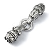 Tibetan Style 304 Stainless Steel Spring Gate Rings FIND-Z046-03AS-03-2