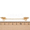 Brass Pave Clear Cubic Zirconia Butterfly European Safety Chains KK-K407-04G-3