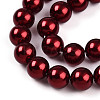 Baking Paint Pearlized Glass Pearl Bead Strands HY-N002-8mm-A13-4