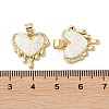 Brass Micro Pave Cubic Zirconia Pendants KK-D057-13G-3