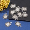 Tibetan Style Zine Alloy Pendant Cabochon Settings PALLOY-YW0001-72AS-2