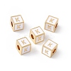 Rack Plating Brass Enamel Beads KK-B060-04G-04-4