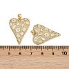 Brass Micro Pave Clear Cubic Zirconia Pendants ENAM-K078-01G-3